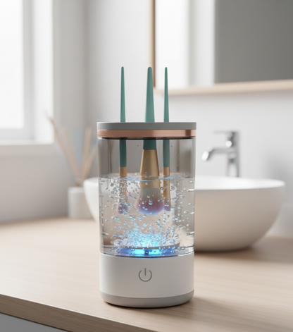 Make Up Brush Cleaner,Electric Brush Cleaner, USB Rechargeable Automatic Deep Cosmetic Cleaning Device