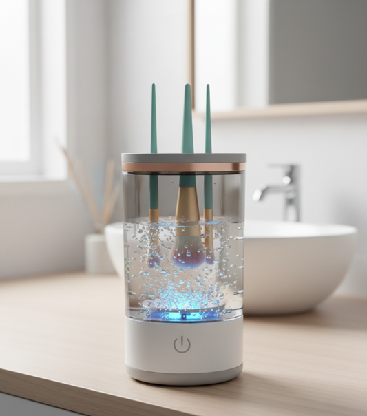 Make Up Brush Cleaner,Electric Brush Cleaner, USB Rechargeable Automatic Deep Cosmetic Cleaning Device